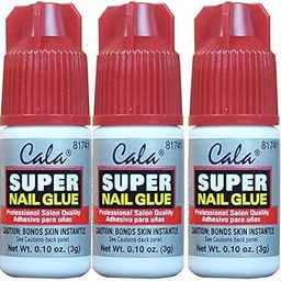 3 bottles Super nail Glue professional Salon Quality,Quick and Strong Nail liquid adhesive-75