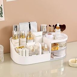 Spadera plastic Makeup Organizer,Makeup Organizer|Makeup Box For Storage|Make Up, Cosmetics, Skincare Organiser For Women|Elegant Makeup Vanity With Transparent Drawer-image-20