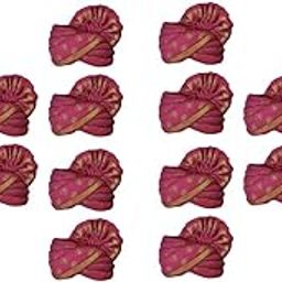 Pagdi/Safa for Barati & Host to Celebrate Wedding for Men & Women II Pack of 20 (Magenta Pink, 20)-image-90