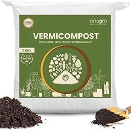 Cinagro Vermicompost 5 Kgs 100% Natural Organic Fertilizer Manure for Plants, Nutrient Rich Compost for Home Garden, Ideal for All Gardening, Improves Plant Health, Water Retention & Soil Quality-image-30