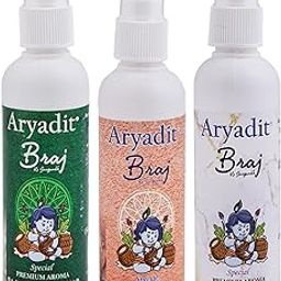 Aryadit Rajnigandha Bahar,Vrindavan Flower Chandan Perfume and Attar for kahna ji Thaukr Ji/Beautiful Fragance For Your Thaukr Ji Pack Of 3-300ML-image-46