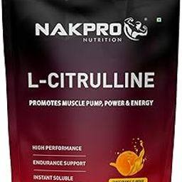 NAKPRO Nutrition Pure L-Citrulline Powder, Boosts Nitric oxide & Muscle growth (Tangy Orange, 100g)-image-11