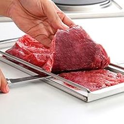 PRECISION MEATS Beef Jerky Slicer Kit - Superior 10" Butchers Carving Knife & Meat Slicing Cutting Board for Safe, Mouthwatering, Uniform Slices - Adjustable Thickness - Dishwasher Safe Jerky Maker-46