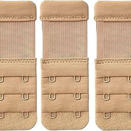 Women Bra Extender, Bra Extender 2 & 3 & 4 Hook 3 Row Band Multi Size Lady’s Breathing Room Soft Comfortable Elastic Extension Strap. (SKIN, 2 HOOK 3 RAW)-9