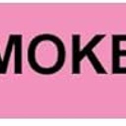 "Smoker" Medical Labels, Pink, 5/16"H x 1-1/4"W, Roll of 500, Pink-32