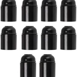 E27 Light Bulb Socket Holder, Black Plastic Lighting for Your Home.-18