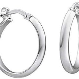 Silver Slim Bali Round 316L Stainless Steel Earrings for Men and Boys | Fashion Non Piercing Earrings for Men-image-9