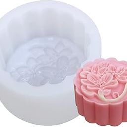 RKPM HOMES Moon Cake Mold I 3D Crystal Snowy Liquid Autumn Mooncake Silicone Casting Moulds I for DIY Handmade Cake Chocolate Candy Ice Jelly Pastry Soap Resin Candle Art Craft (Flower Shape)-image-66
