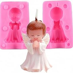 Skytail 3D Boy Angel Silicone Mold for Candle Waxmelts Aromatherapy Chocolate Fondant Cake Topper Cake Decoration Crayon Polymer Clay Plaster Soap Bath Bomb Baby Shower Birthday Gifts Making Tools-image-96