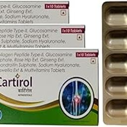 Cartirol Joint Support Tablets with Collagen Peptide, Glucosamine, Chondroitin, Hyaluronate, 10 Tablets pack of-3-image-15
