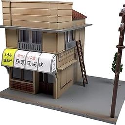 Scene Model Initial D Fujiwara Takukai Tofu Shop 1:64 Car Model Scene Model Can Be Lighted Display Box Assembled Version (Size : Scenes)-image-17