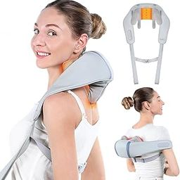 CARESKYpro Neck and Shoulder Massager with Heat Cordless Deep Tissue Electric 5D Shiatsu Kneading Back Massager for Pain Relief Full Body Massage Best Gifts for Men Women-image-48