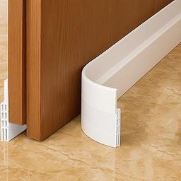 GLUN® Door Draft Excluder, 1 Meter Length Pack of 1 White Colour, Insects, Anti-Noise & Weather Sealing Strip, Under Door Gap Filler-image-81