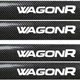 ISEE 360® 4 PCS Anti-Scratch Door Sill Car Stickers Compatible for Wagonr Car Exterior Sill Guard Protector Carbon Fiber and Vinyl Sticker-image-14