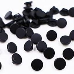 Bhavya Enterprises Matte Black Shank Buttons - Flat, Small, Round, 8mm - Blouse & Shirt Buttons-image-33