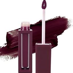 Dark Maroon Liquid Lipstick, Long-lasting Matte Finish-image-7