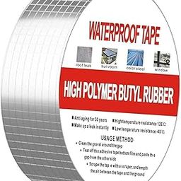 UNVELIS Super Strong Adhesive Waterproof tape Permanent Repair Roof Water Leakage Solution Rubber Foil Suitable for Roof Leak, surface Crack, Window Sill Gap, Boat Sealing, Tank Leak (5CM*5M)-30