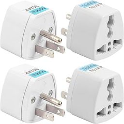 KNEUTRIX (4 Pieces) Canada Universal Travel Adapter Portable Plug Converter Power Socket-31