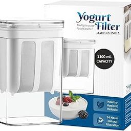 Ribton 1100ml Yogurt Filter Strainer & Greek Yogurt MakerMulti-Functional Curd Strainer, Hung Curd Maker Yoghurt Strainer Perfect for Homemade Yogurt, Curd Strainer Box for Home Maker-9