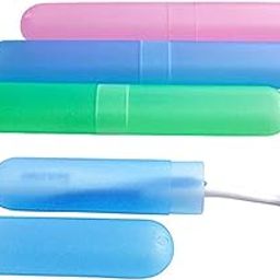Suzec Anti Bacterial Plastic Toothbrush Container (Pack Of 1)- Tooth Brush Cap, Caps, Cover, Holder, Cases, Travel (Random Color), Multicolour-picture-14