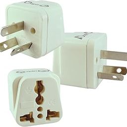 Adaptro Australia Travel Adapter for India to Australia, New Zealand, Argentina, Fiji, China & More Plug Converter, 10A 3 Pin Type i Perfect for Charge Laptop, Mobile, Camera (Pack of 3) White-10