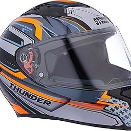 Studds Thunder Full Face Helmet D8 with Clear Visor (Matt Black N4, XL)-image-19