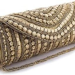Women's Clutch with Little Round Mirror (Golden Colors)-picture-26