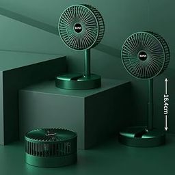 KOZDIKO USB Rechargeable Desk Fan | Telescopic Electric Desktop Fan, Height Adjustable, Foldable & Portable for Travel/Carry | Silent Table Top Personal Fan for Bedside, Office Table (Multicolor)-picture-15