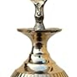 Traditional Use Surmedani Holder without Surma Powder for Babies,Women, Men and Girls Big 13CM, Brass Peetal Surmadani Eye Makeup-45