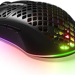 SteelSeries Aerox 3 Wireless - Super Light Gaming Mouse - 18,000 CPI TrueMove Air Optical Sensor - Ultra-Lightweight Water Resistant Design - 200 Hour Battery Life - Onyx-83