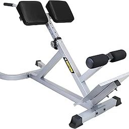 Bodylean Fitness 45/90 Degree Strength Roman Chair with Handle, Adjustable Hyperextension Ab Bench Multi-Functional Back Machines, Muscle Strength Training Fitness Weight Bench for Full Body Workout-16