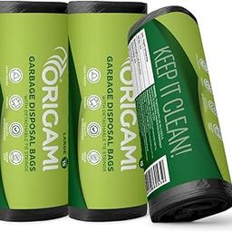 Origami Garbage Bags for Dustbin - Large 24 x 32 Inches | 15 bags per Roll (Pack of 3, Black)-12