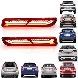 UBH Profession Of Quality Car Reflector Rear Brake Bumper Light For New S-Presso, S-Cross, Alto 2019, Swift, Swift Dzire, Ritz, Baleno, Ertiga, Wagon R, Celerio, Ciaz, Brezza, Sx4 (Typ-I, Led)-26