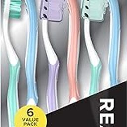 REACH Essentials Toothbrush with Soft Bristles and Toothbrush Caps, 6 Count-5