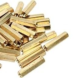 S SYDIEN 40Pcs M4x25 Double-Pass Copper Column Spacer Pillars Female Copper Spacer Standoff-image-4