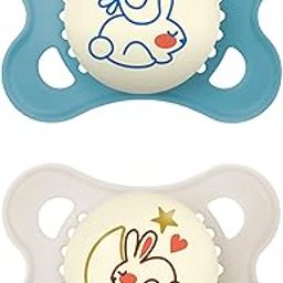 MAM Night Orthodontic Pacifier, Boy, 0-6 Plus Months, 2-Count-image-47