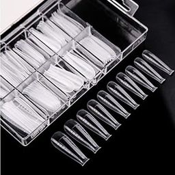 VIKSON INTERNATIONAL 100 pcs Extra long COFFIN BALLERINA SHAPE clear dual forms For fake Nails Extensions Finger nail art Manicure Acryl gel Varnish hybrid UV Poly gel (DUAL FORMS)-image-98