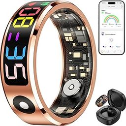 Haulvean Smart Ring Fitness Tracker (Gold 11#)-image-11