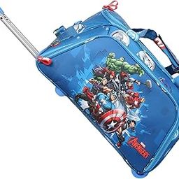Duffle Travel Trolley Bag for Kids | Blue 20 Inch Luggage | Marvel Avenger Printed Polyester Kid Bag for Outing, Travel, Daypack & Picnic | Adjustable Handles Bags - 1 Main Compartment-image-21