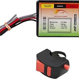 Asryd 16 Pattern Hazard Flasher & On/Off Switch Button for LED Bulbs & Indicators Compatible with All Bikes (Flasher & Switch)-picture-25