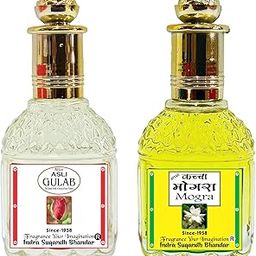 INDRA SUGANDH BHANDAR Attar For Men|Women Kachha Mogra & Asli Gulab|Rose The Rich Divine Long Lasting Fragrance 25ml Rollon 2 Pc. Combo Pack-11