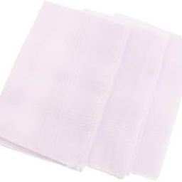 ™ 2xPack of 3 Vintage Men White Cotton Pocket Handkerchief Pocket Square Hankies | Handkerchiefs | Mens Accessories-image-1