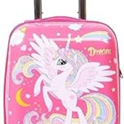 Polycarbonate Rotating Wheels New Dream Unicorn Printed Pattern Suitcase & Extra Light Weight Kids Trolley Bag (16 Inch)-picture-50