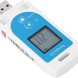 Ailoocedi LCD USB Temperature and Humidity Data Logger,LCD Display Data Recorder,Pdf GSP Datalogger Recorder,for Warehouse, Logistics,Cold Chain with Wide Measuring Range-32