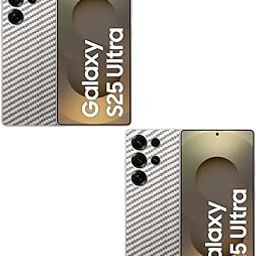 (Pack of 2) Compatible with Skin Sticker/Vinyl wrap/Protective Film Mobile Back Skin Carbon Fiber 3D Transparent by Candeal Mizhan(Only Back) (Samsung, Samsung Galaxy S25 Ultra 5G)-image-72