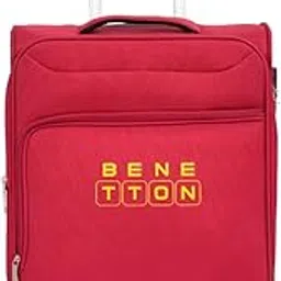 united colors of benetton Polyester Macau Unisex Soft 4 Wheels Luggage - Red, TSA Lock 58 Cm Cabin Spinner Wheels Trolley Bag, Small-picture-20