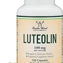 Luteolin Supplement 100mg Servings of Bioactive Flavanoids (120 Capsules, Gluten Free) Potent Polyphenols Flavonoid for Brain and Cardiovascular Support-image-38