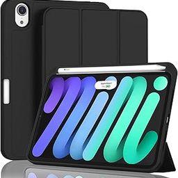 ProElite Smart Case for Apple iPad Mini 6/Mini 7 8.3 inch [Auto Sleep/Wake Cover] [Pencil Holder] [Soft Flexible Case] Recoil Series - Black-image-64