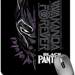 OUTFITQUE Mouse Pad for Gaming PC Laptop Desktop Mousepad Rubber Base with Anti Skid Smooth Surface (22.86 cm x 19 cm) Superhero Black Panther (Black Panther 1)-27