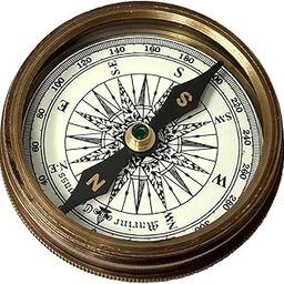 Brass Nautical 2 inches Vintage Compass Replica Brass Pocket Transit Compass - Robert Frost Poem (Pack of One)-25